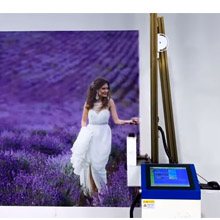 Wall printing printer machine prints wedding dress on wall
